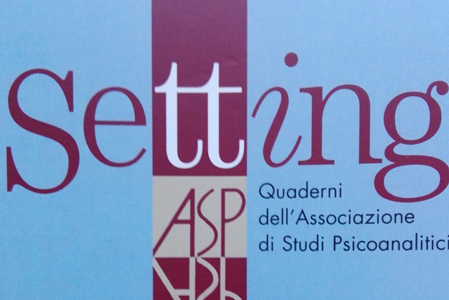 Copertina della rivista Setting n. 40, Franco Angeli